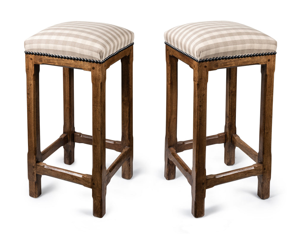 Chamfered Leg Bar Stools