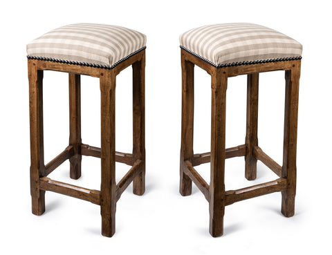 Chamfered Leg Bar Stools
