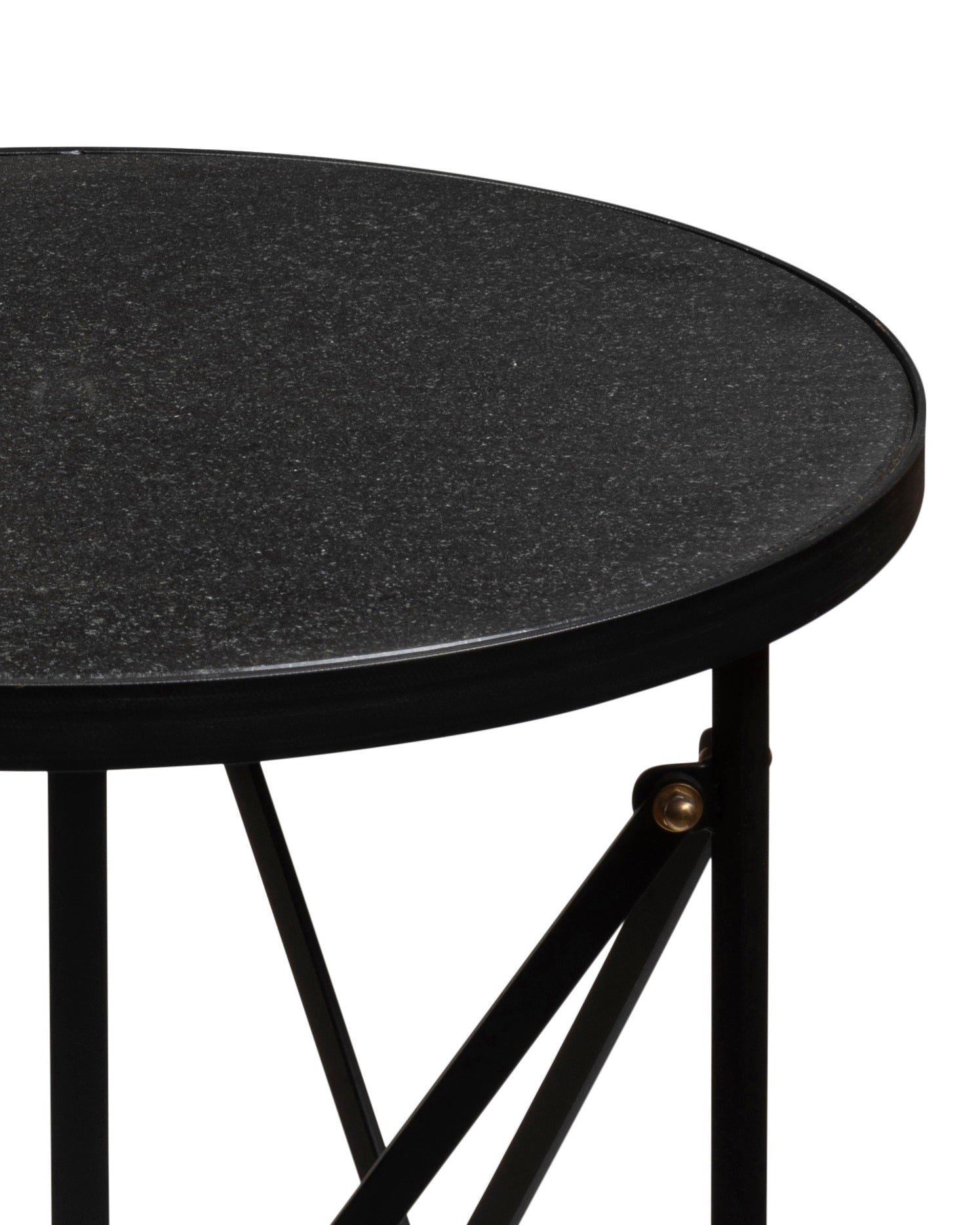 A Pair of Reproduction Empire Style Black Granite Top Gueridons