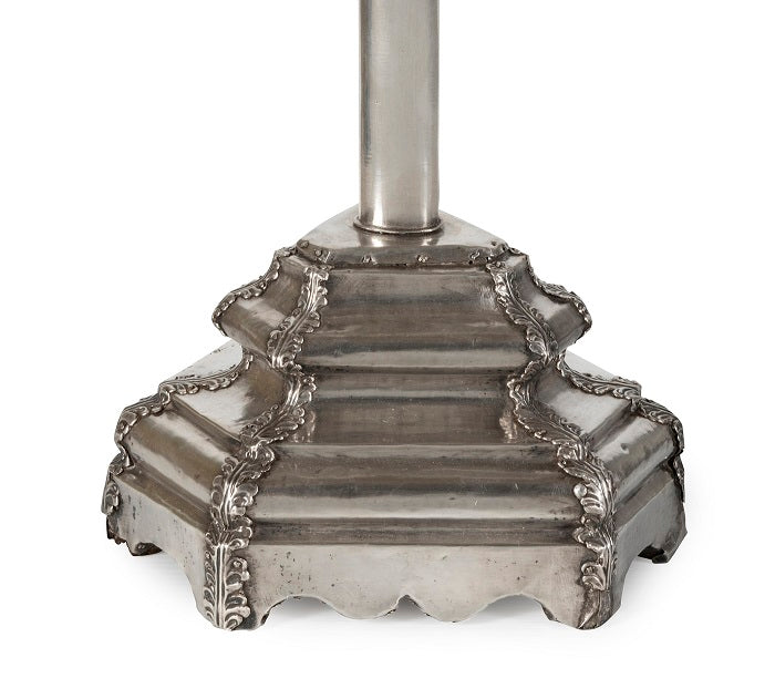 A 19th Century Spanish Silver-Plated Alter Crucifix