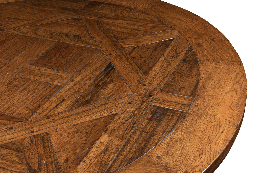 A Round 'Parquet D'Versailles' Style Table