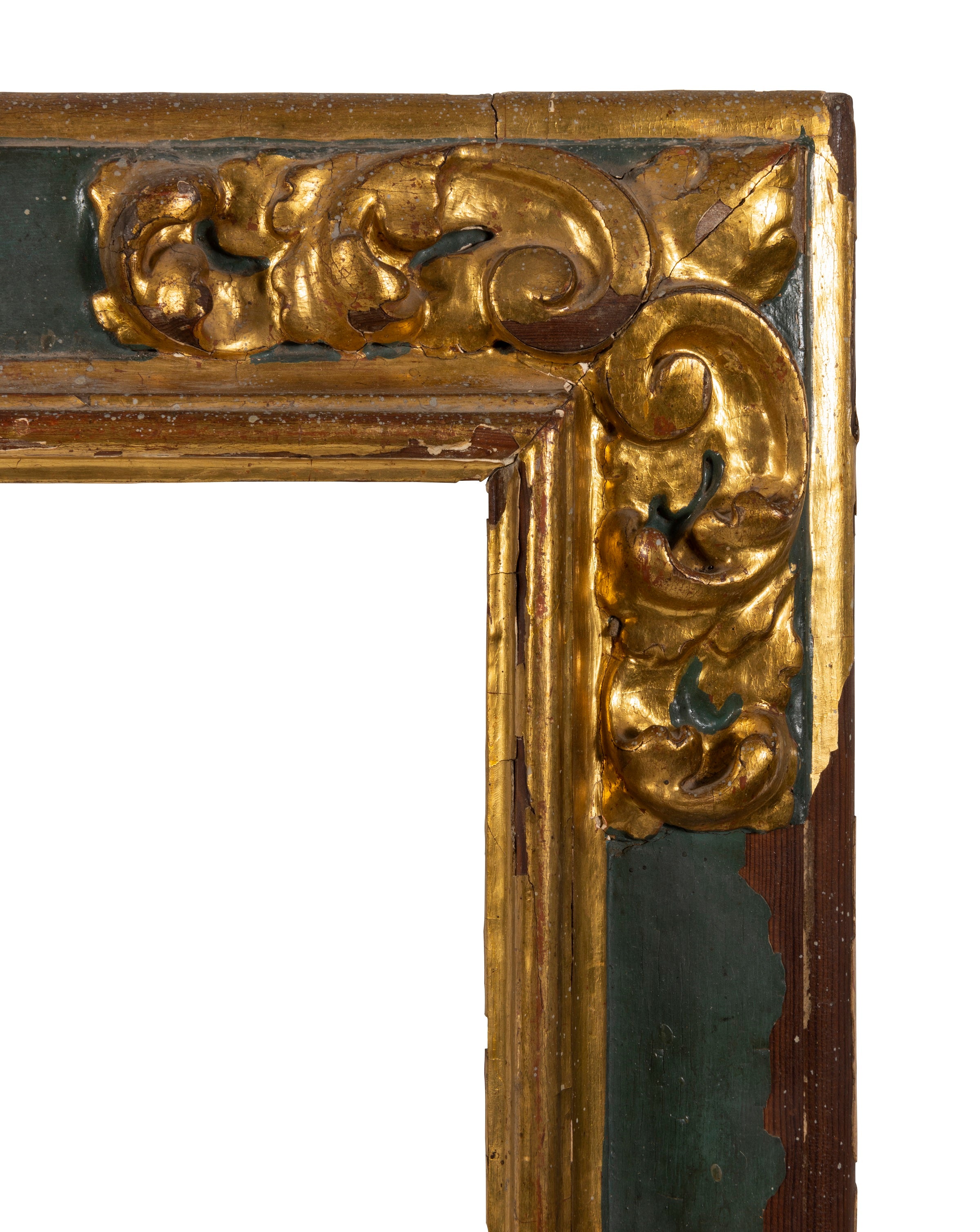 An 18th Century Spanish Gilt and Polychrome Frame
