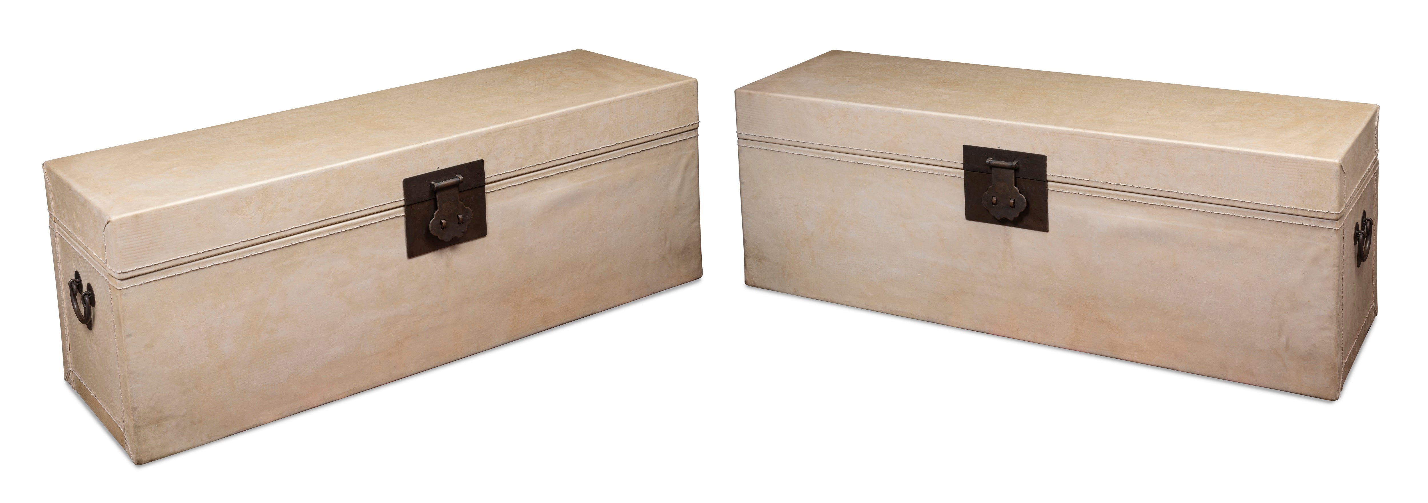 A Pair of Velum Covered Trunks