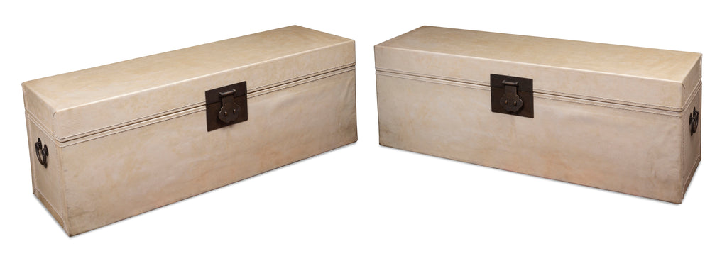 A Pair of Velum Covered Trunks