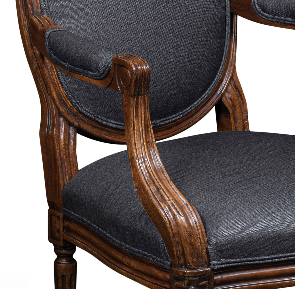 A Medallion Back Louis XVI Style Dining Chairs