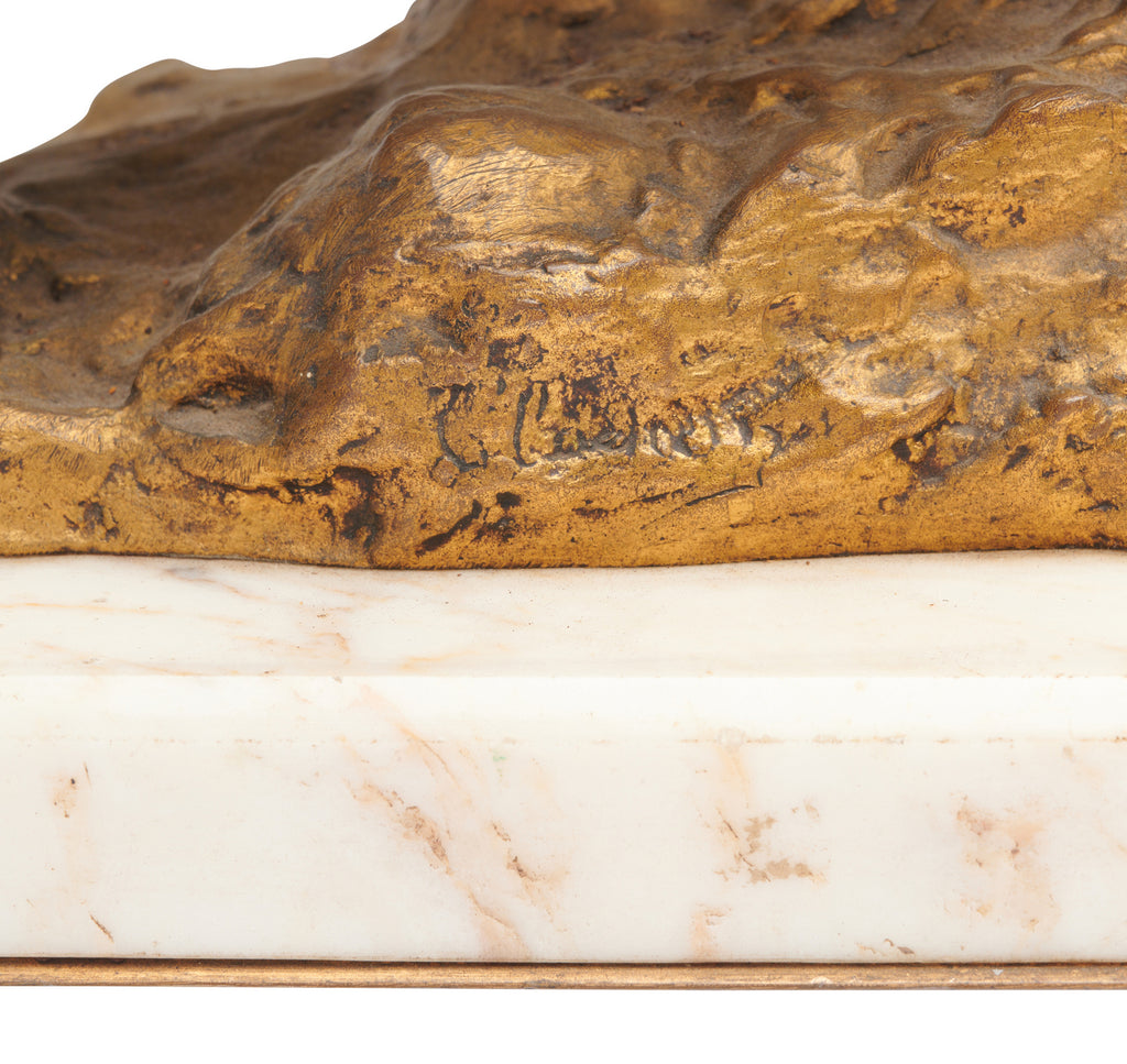 A Gilt-Bronze Group of the Infant Bacchus After Clodion , 19th Century