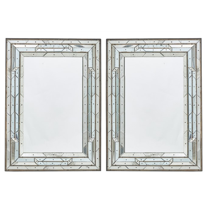 A Pair of Venetian Cushion Fronted Mirrors, circa 1840