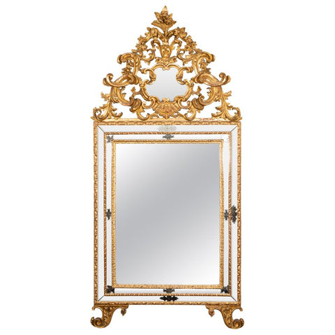Late 18th Century Italian Cushion Fronted Mirror