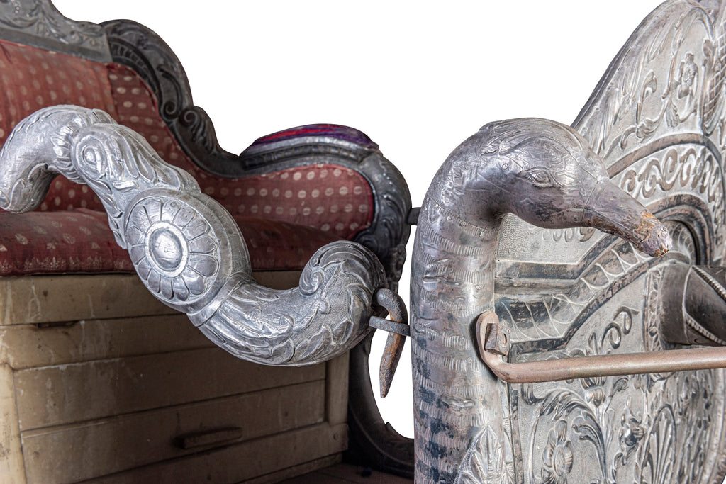 An Early 19th Century Indian Silver Foil Overlaid Palanquin