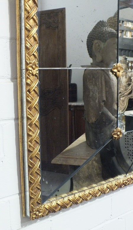 A Cushion Fronted Studded Mirror