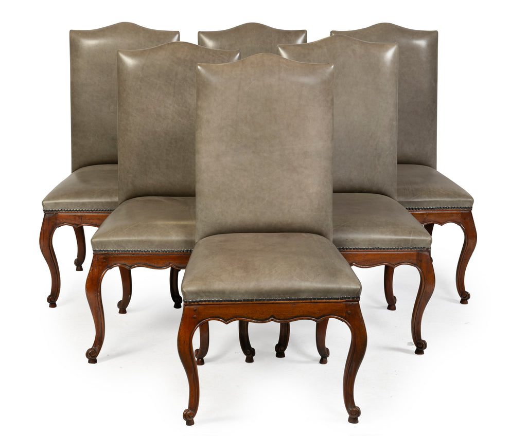 A French Provincial Style Dining Chair with Scalloped Apron