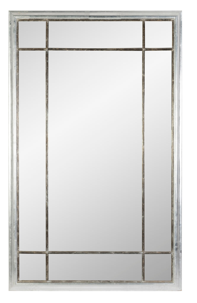 A Silver Gilt Framed Contemporary Mirror with Fatigued Glass