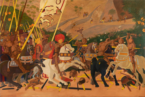 Oil on Canvas After Uccello's the Battle of San Romano