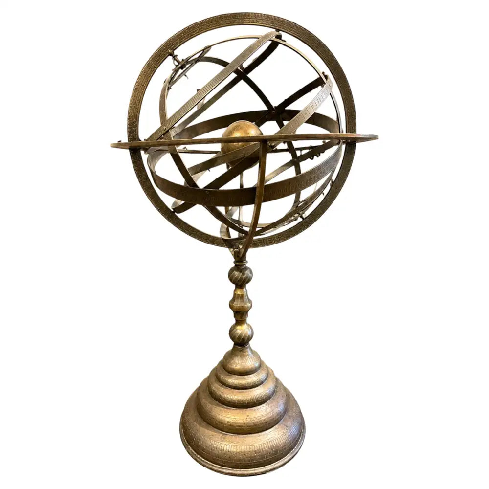 A Large Early 20th Century Brass Armillary Sphere