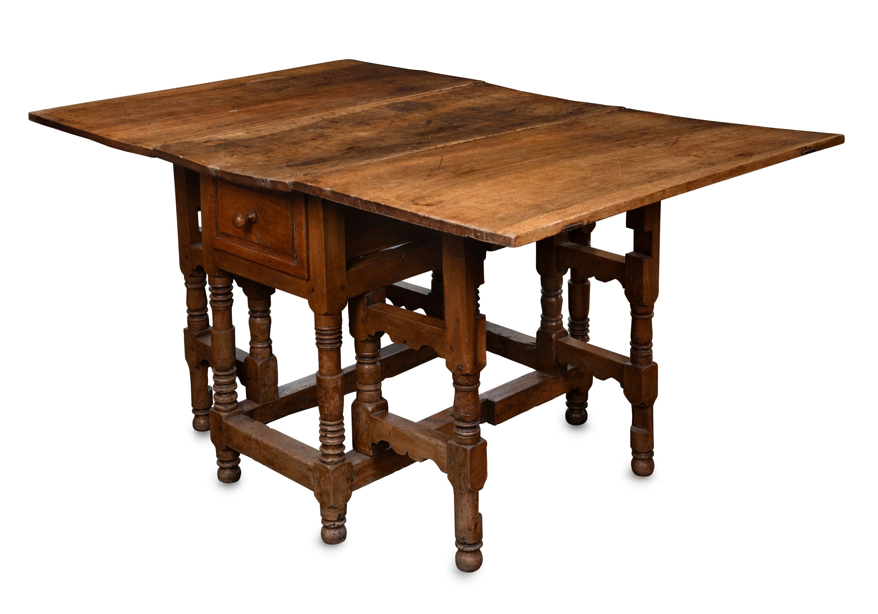 An Antique Walnut Drop Side Table (GS. 91)