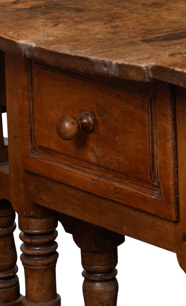 An Antique Walnut Drop Side Table (GS. 91)