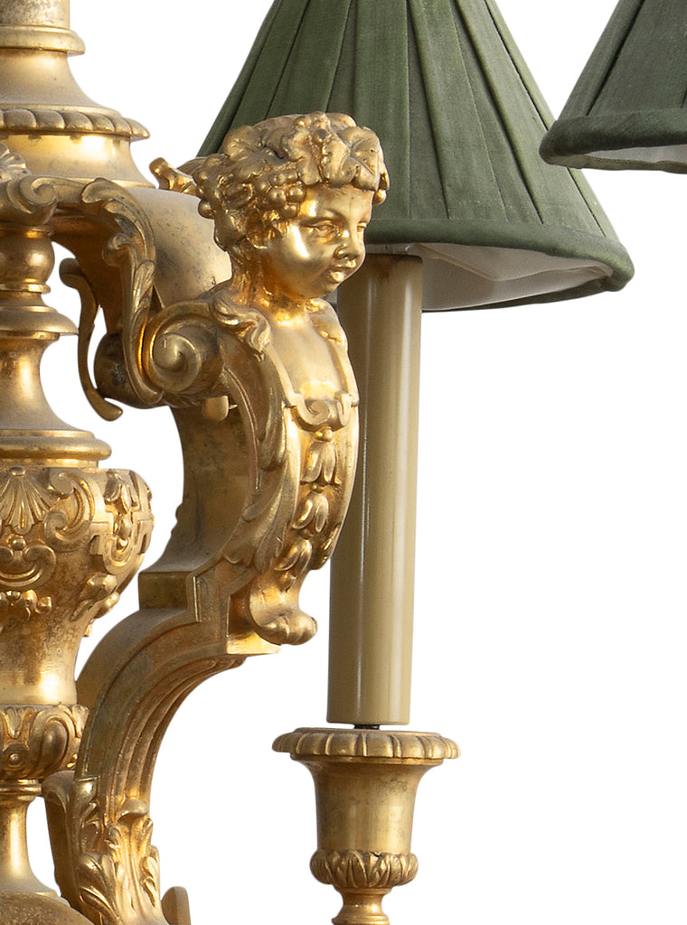 A French Louis XV Style Bronze d’Ore Eight-Light Chandelier