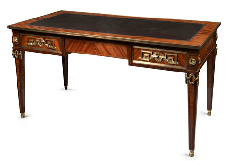 A French Directoire Style Ormolu and Tulipwood Parquetry Bureauplat (GS 300)