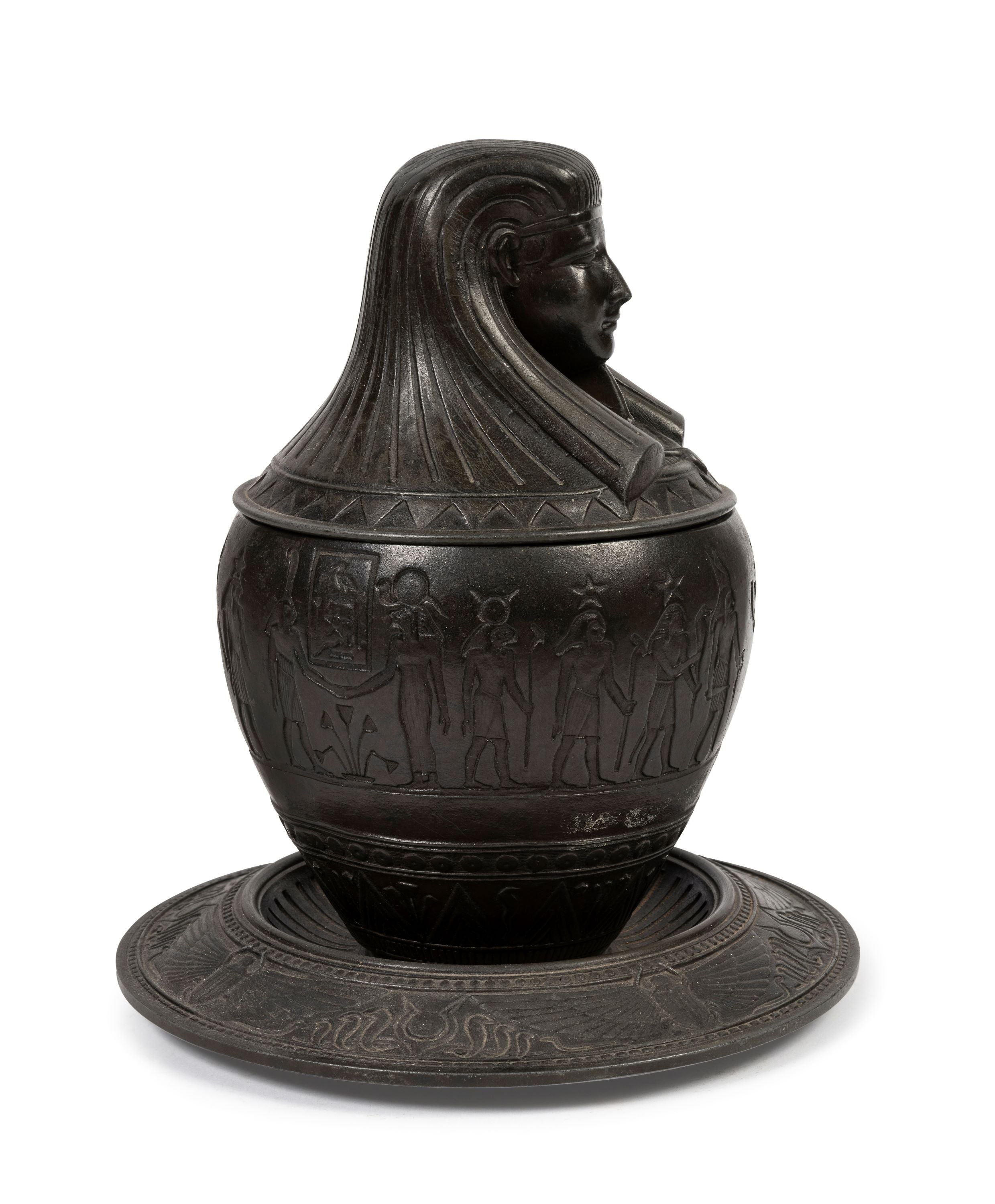 A Bronzed Metal Canopic Jar (GS. 355)