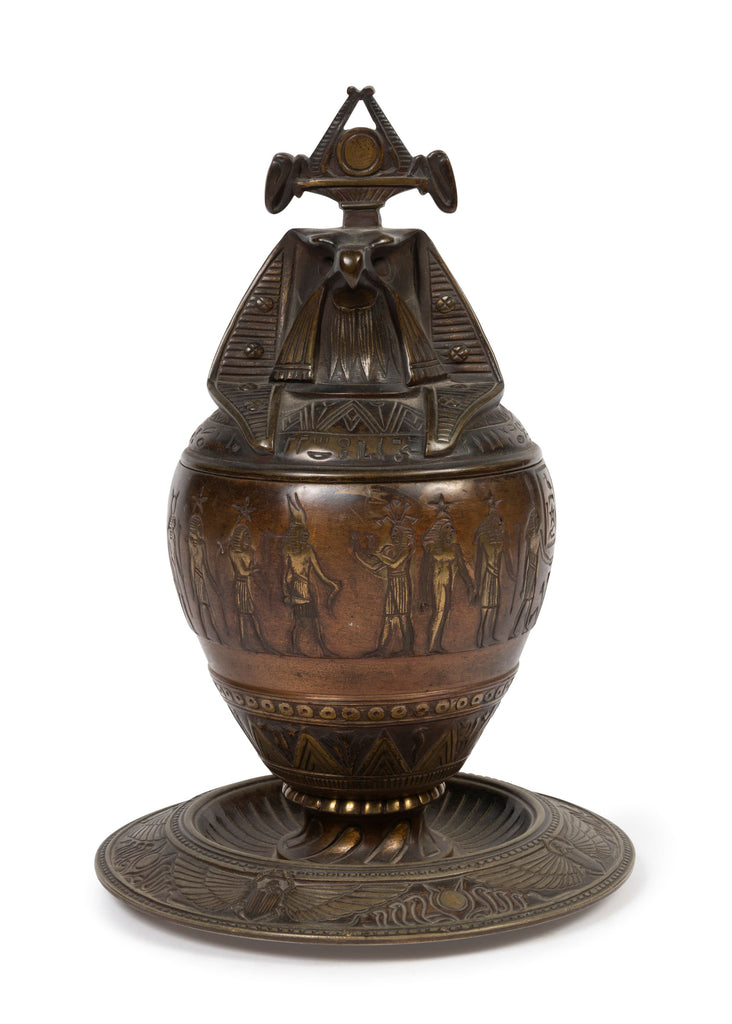 A Brass Falcon Headed Canopic Jar (GS. 354)