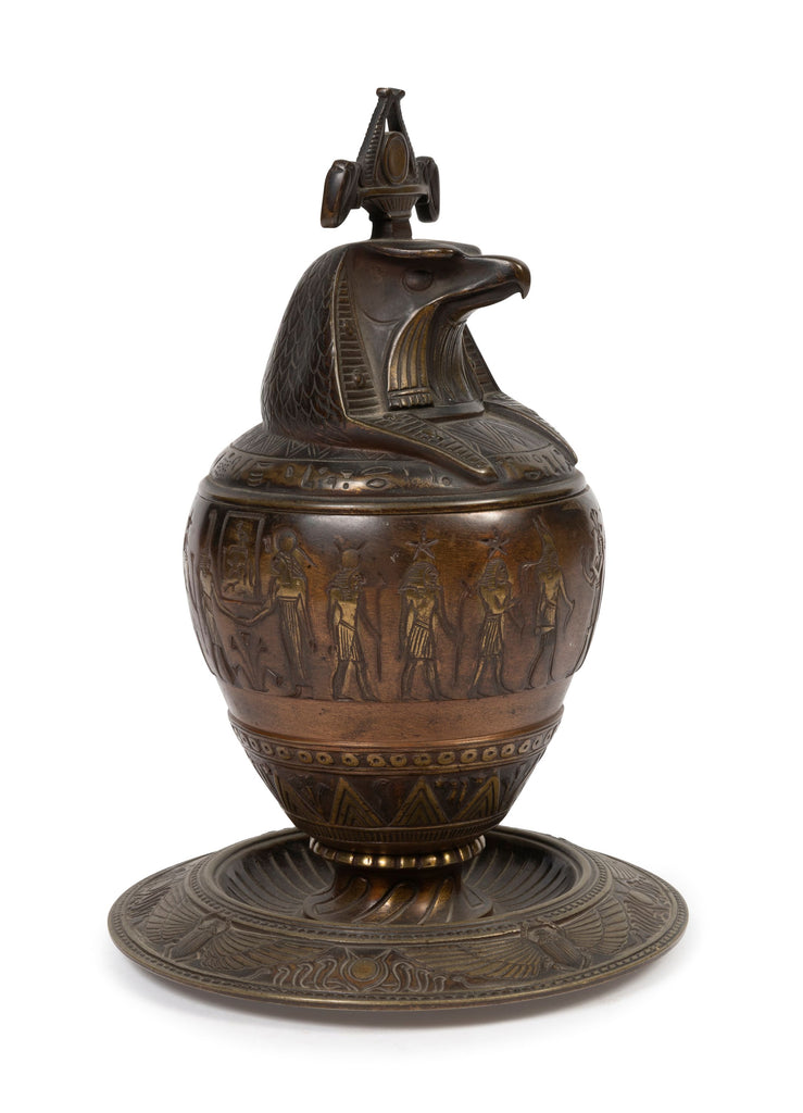 A Brass Falcon Headed Canopic Jar (GS. 354)