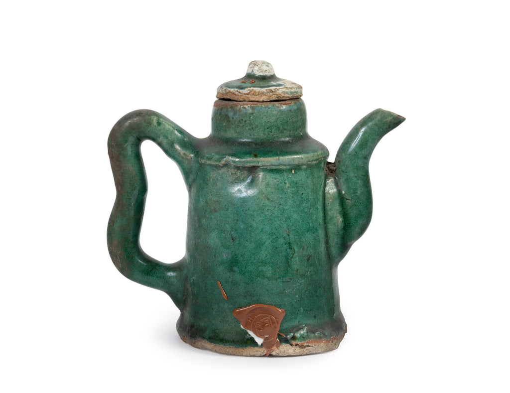 Qing Dynasty Shiwan Ware Mottled Glaze Burial Miniature Teapot (GS. 203)