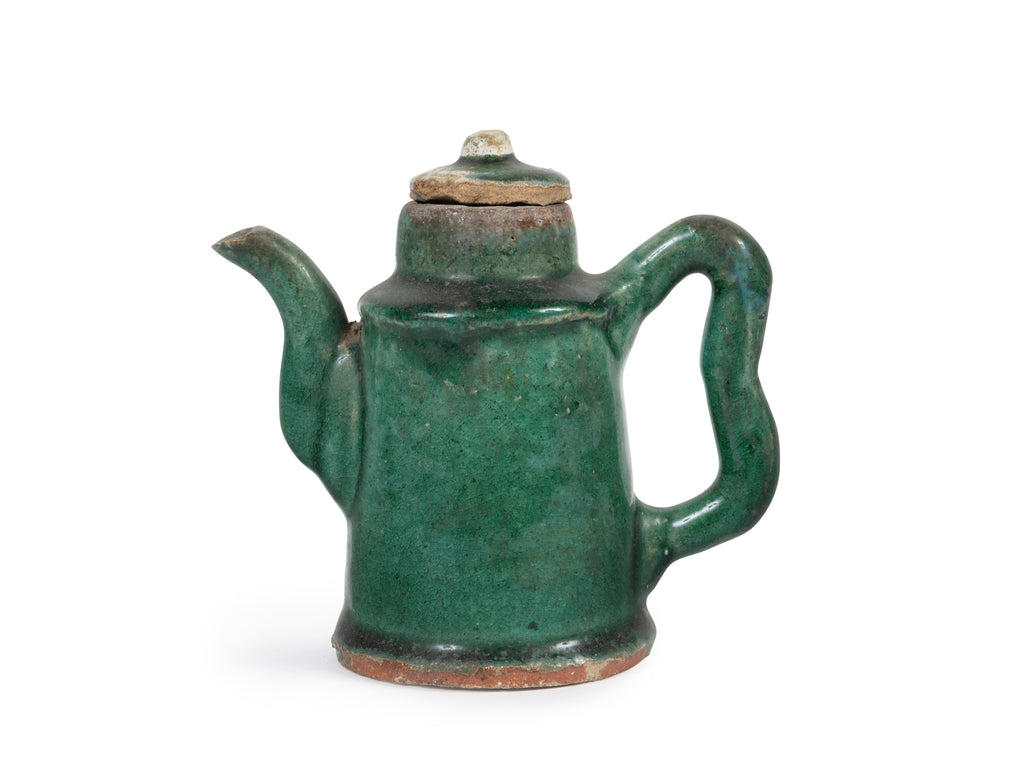 Qing Dynasty Shiwan Ware Mottled Glaze Burial Miniature Teapot (GS. 203)