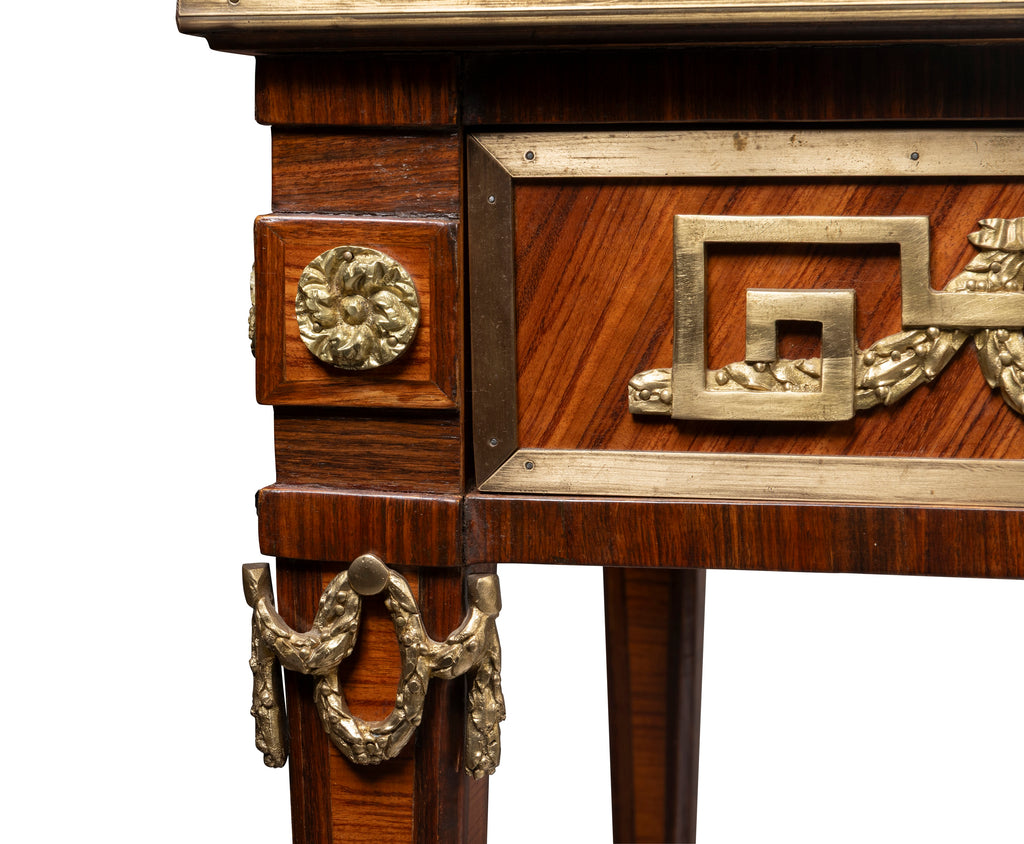 A French Directoire Style Ormolu and Tulipwood Parquetry Bureauplat (GS 300)