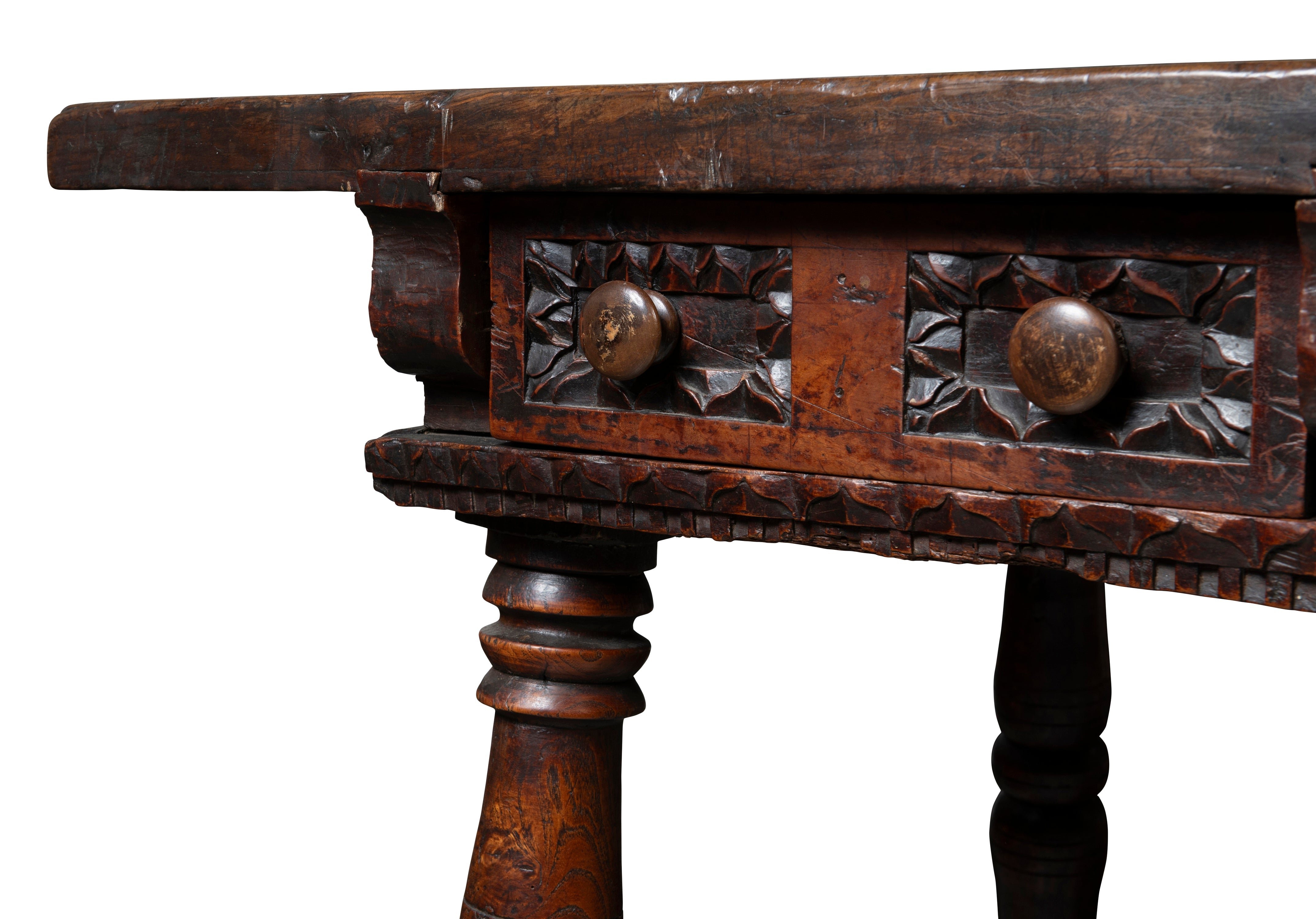 An 18th Century Carved Walnut Console Table (GS 348)