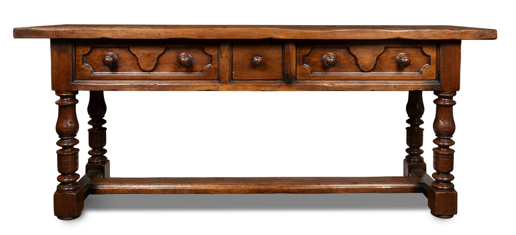 A Walnut Spanish Style Console with Secret Drawer (GS. 436)