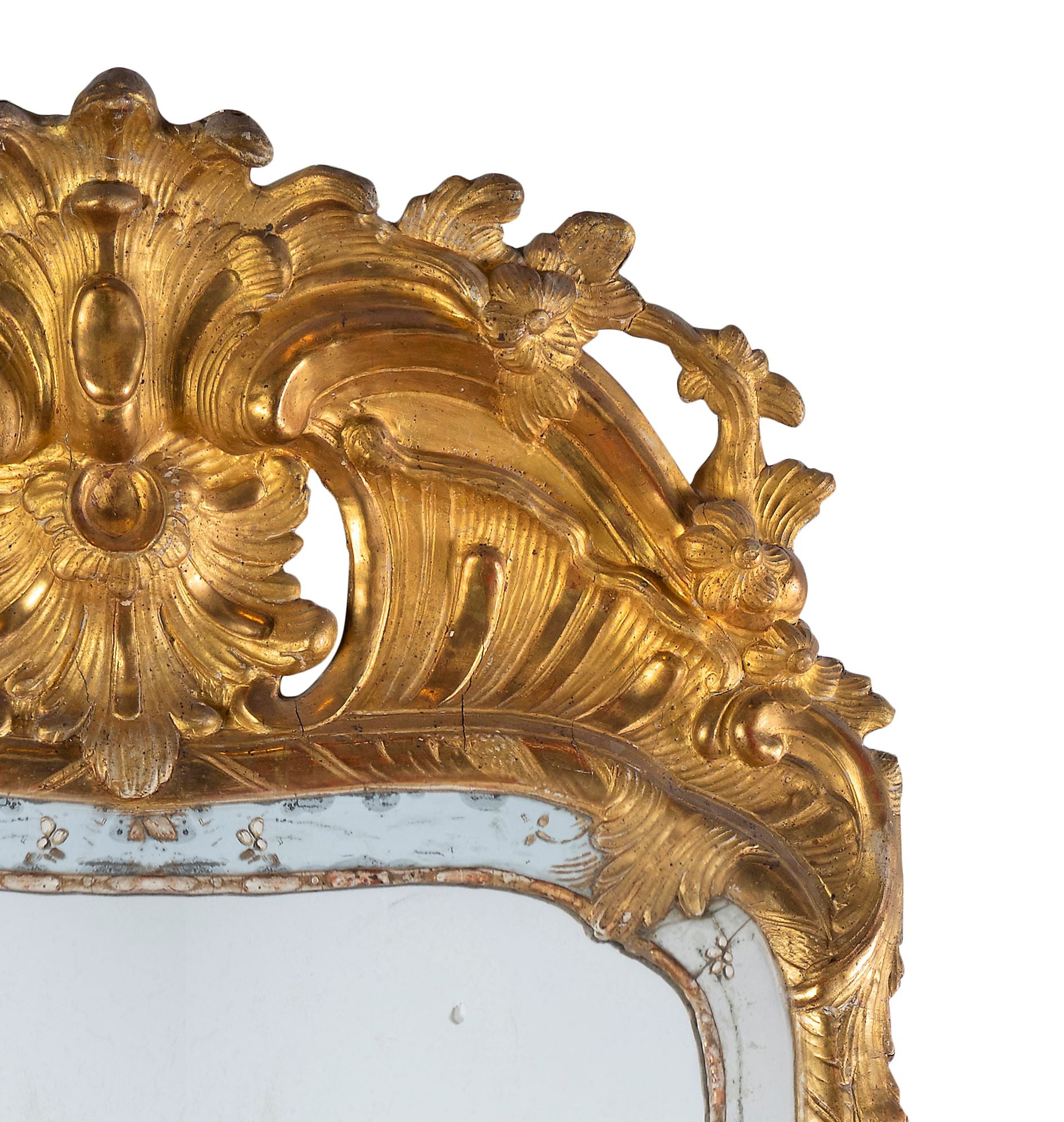 A French Régence Gilt Hall Mirror, Circa 1715-1723