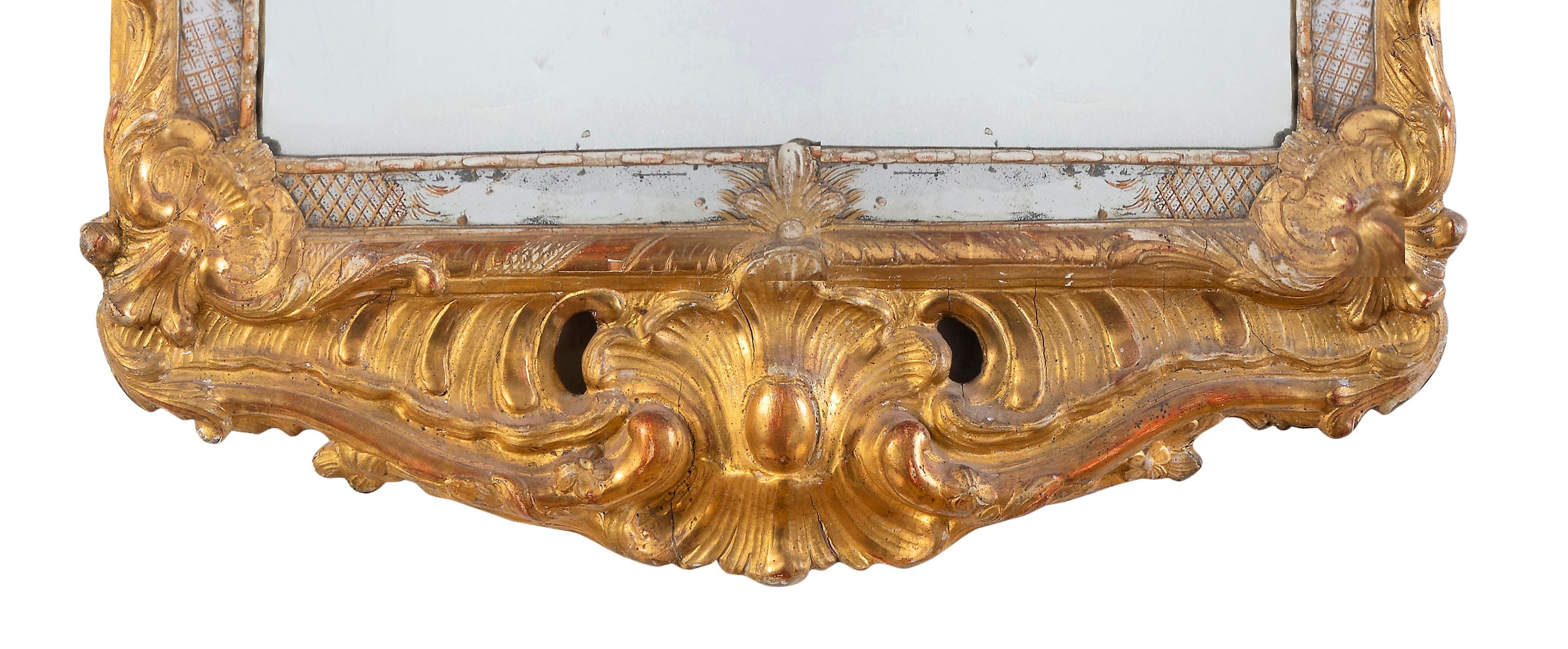 A French Régence Gilt Hall Mirror, Circa 1715-1723