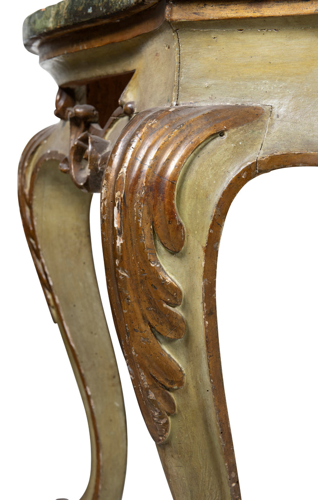 An Italian Polychrome and Giltwood Console Table, 18th Century