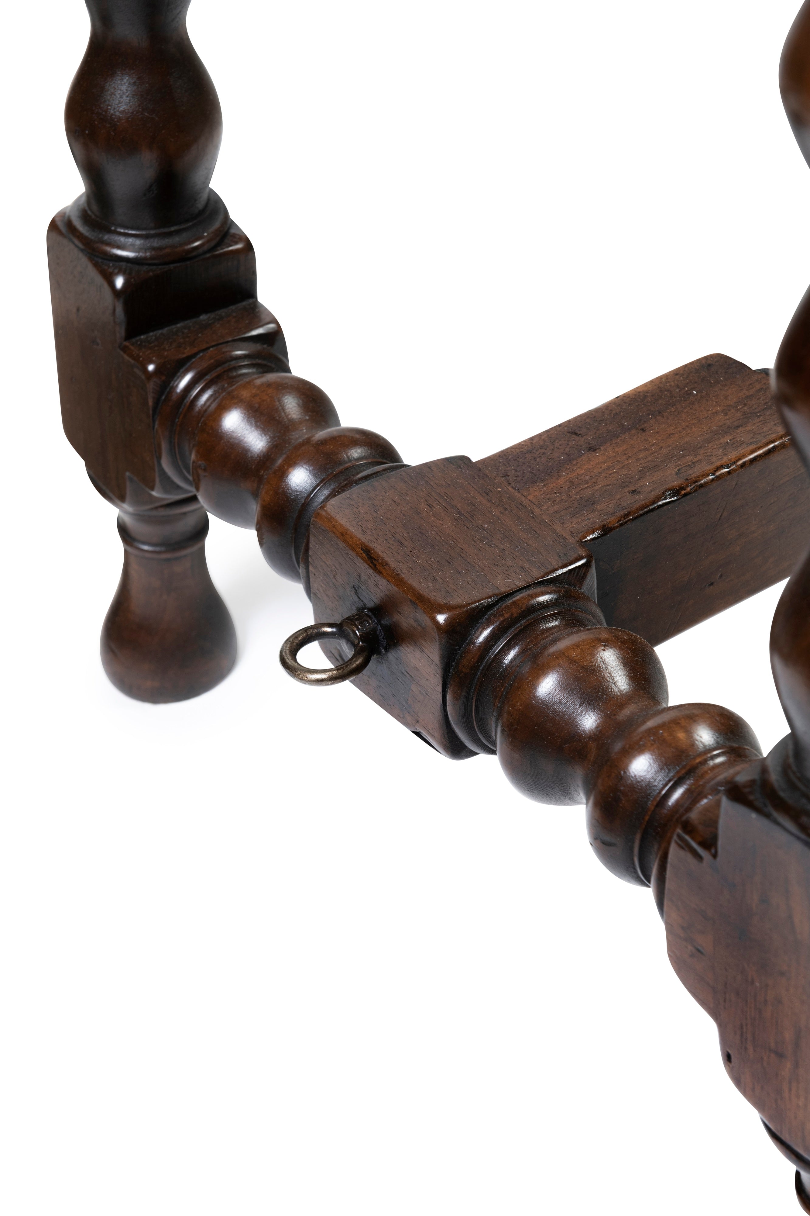 A Spanish Style Carlos II Turned Leg Walnut Console Table