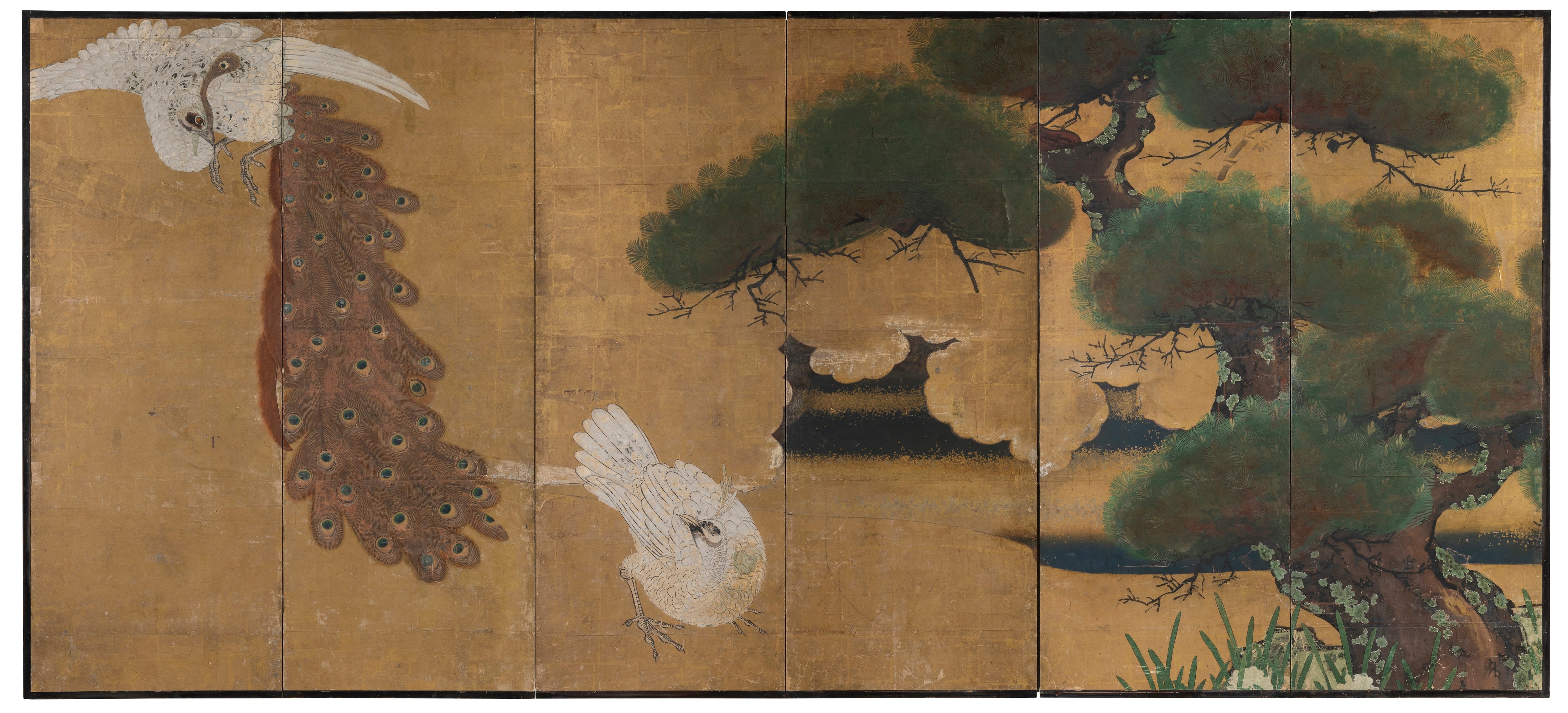 An 18th Century Edo Period Six Paneled Japanese Screen