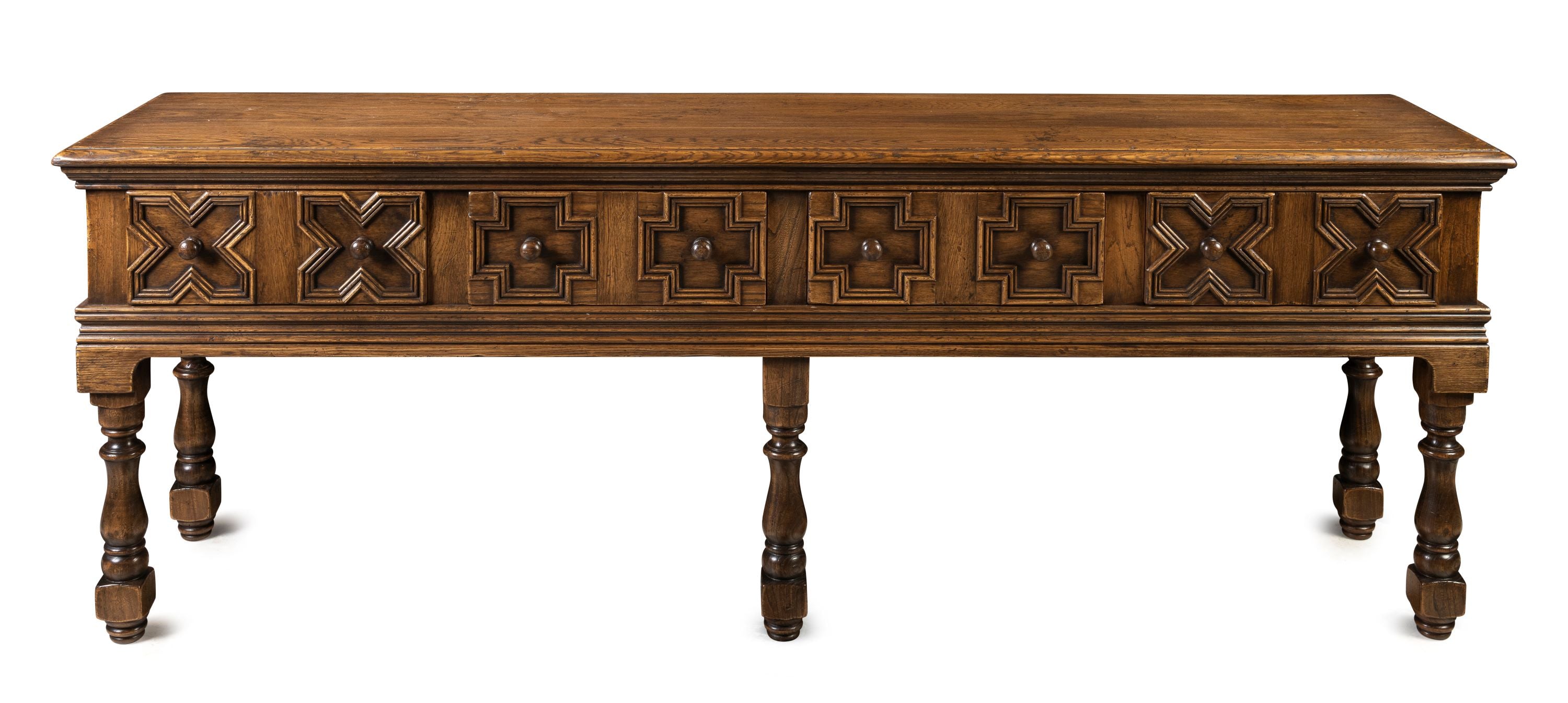 An English Oak Style Console