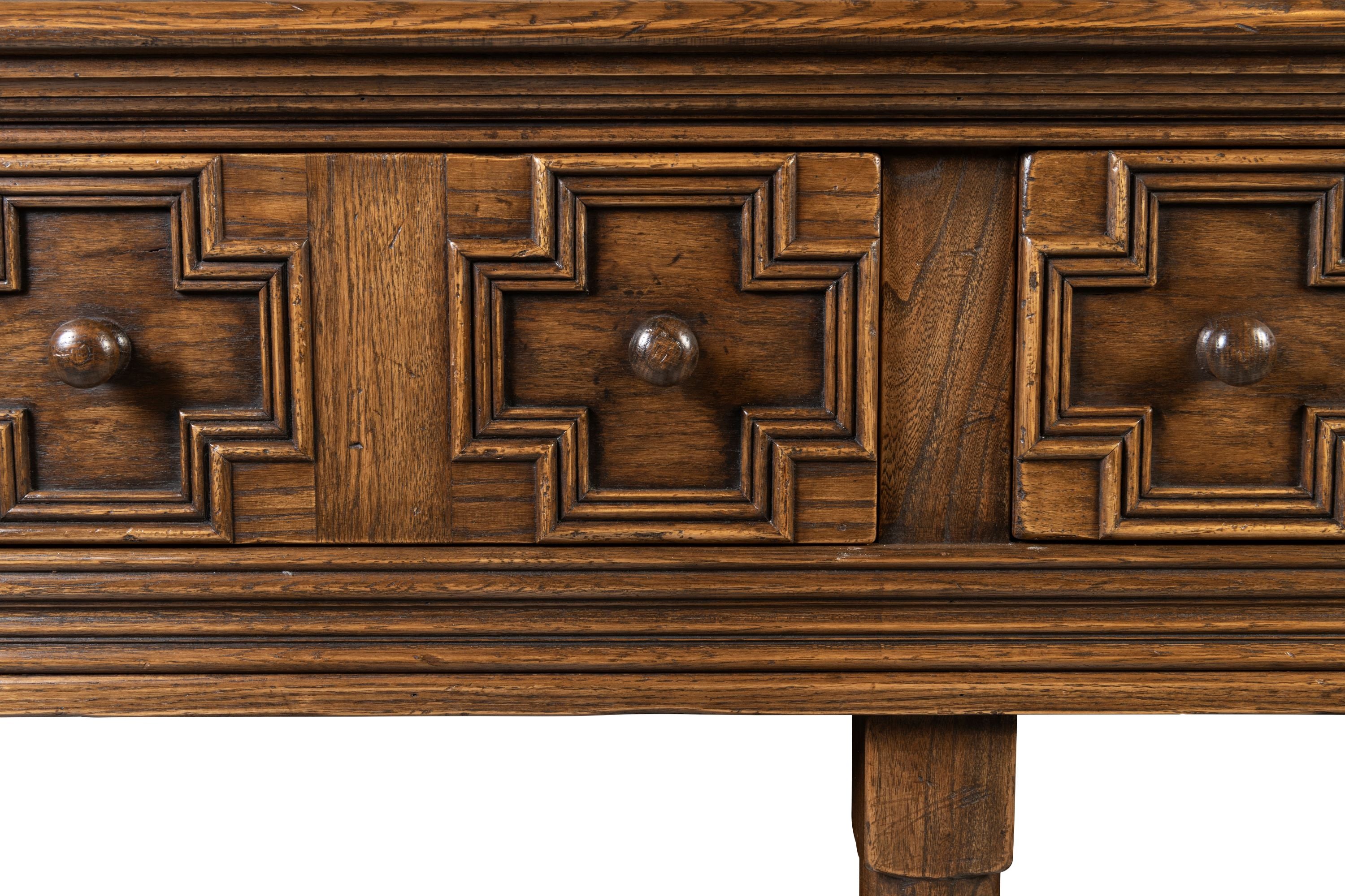 An English Oak Style Console