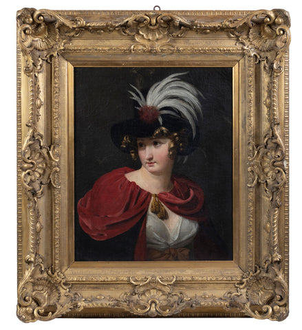 A Gilt framed 19th Century Painting of a Lady (GS 398)