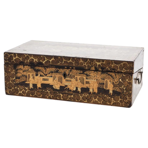 An Antique Chinese Export Lacquer Travel Desk, 19th Century