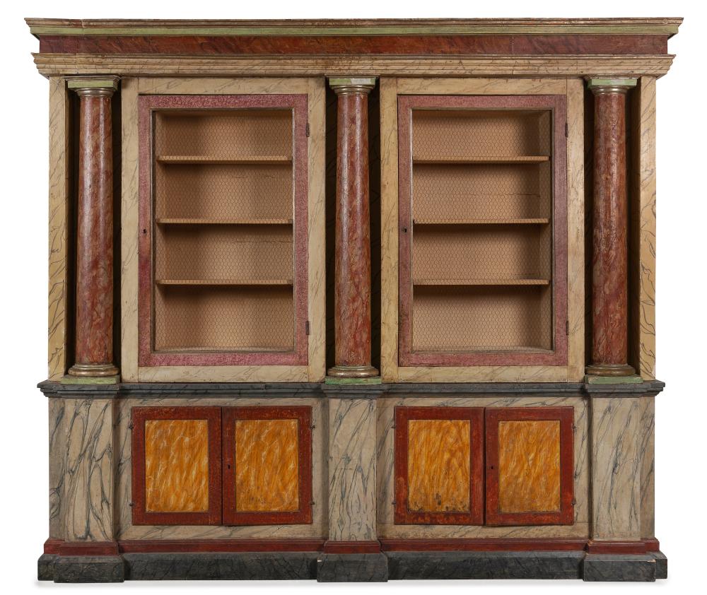 An Antique Italian Painted Bookcase