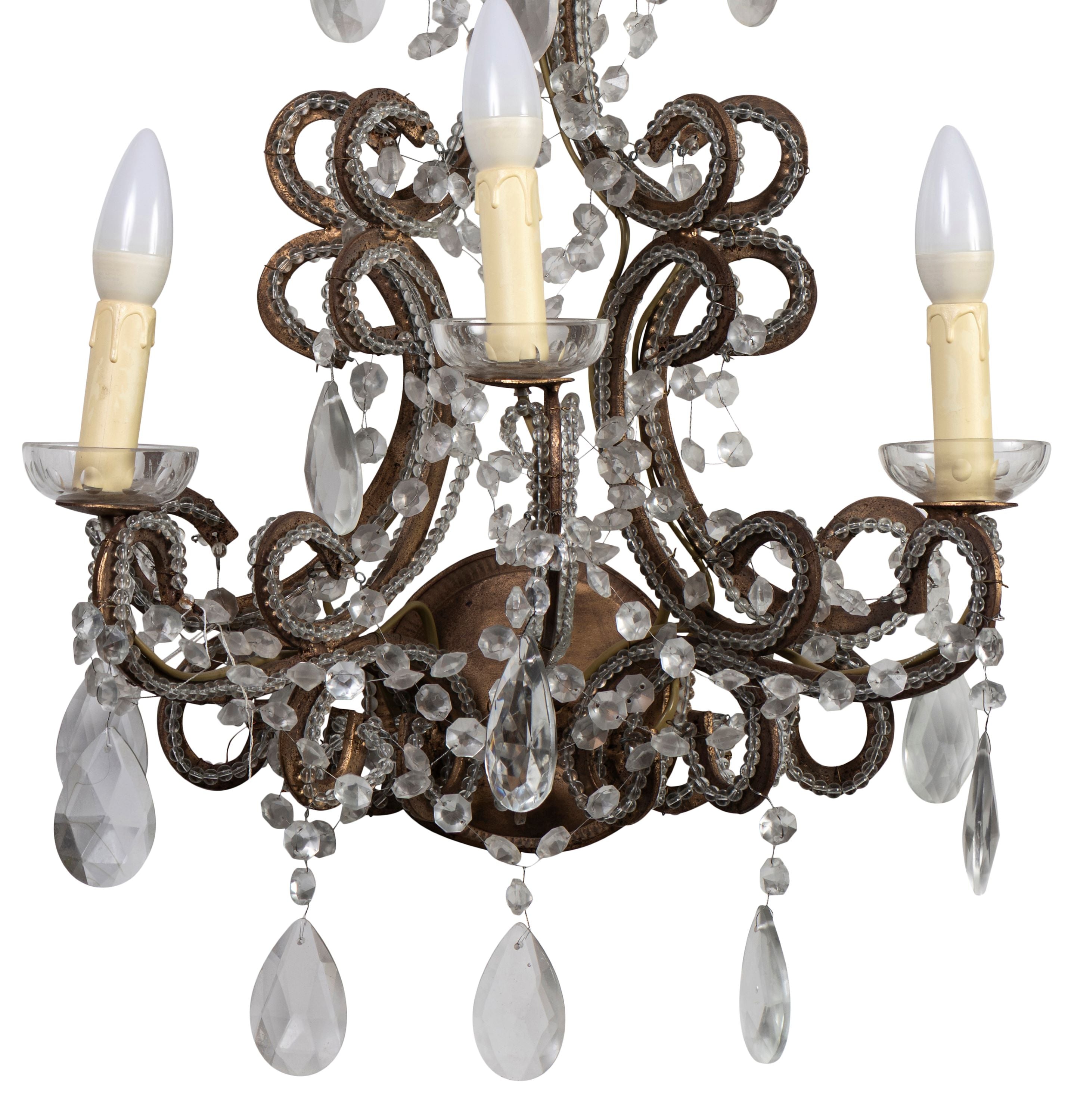 An Italian Beaded Wall Sconce, 19th Century