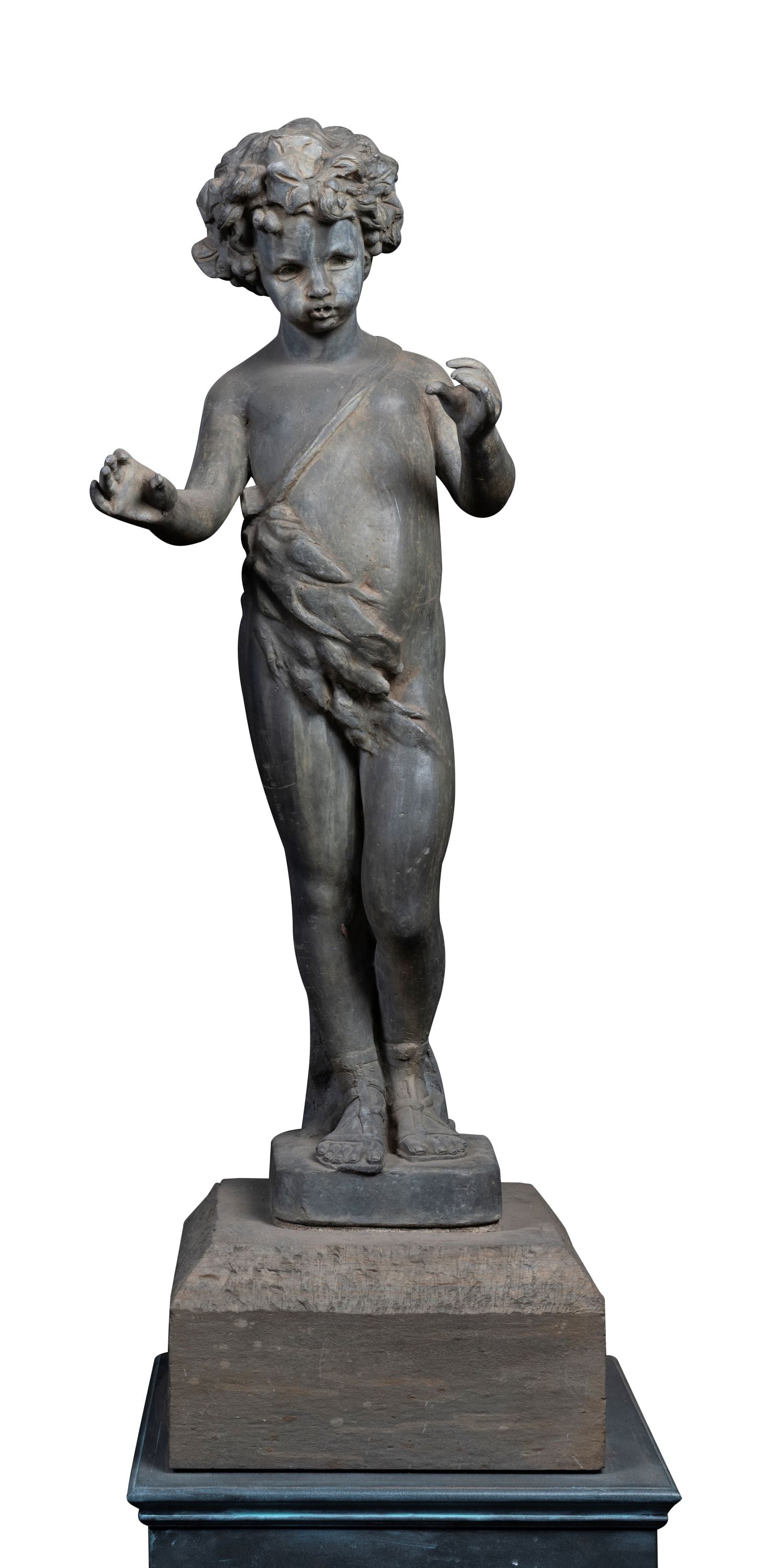 An English Lead Fountain Feature of a Bacchic Putto (GS. 321)