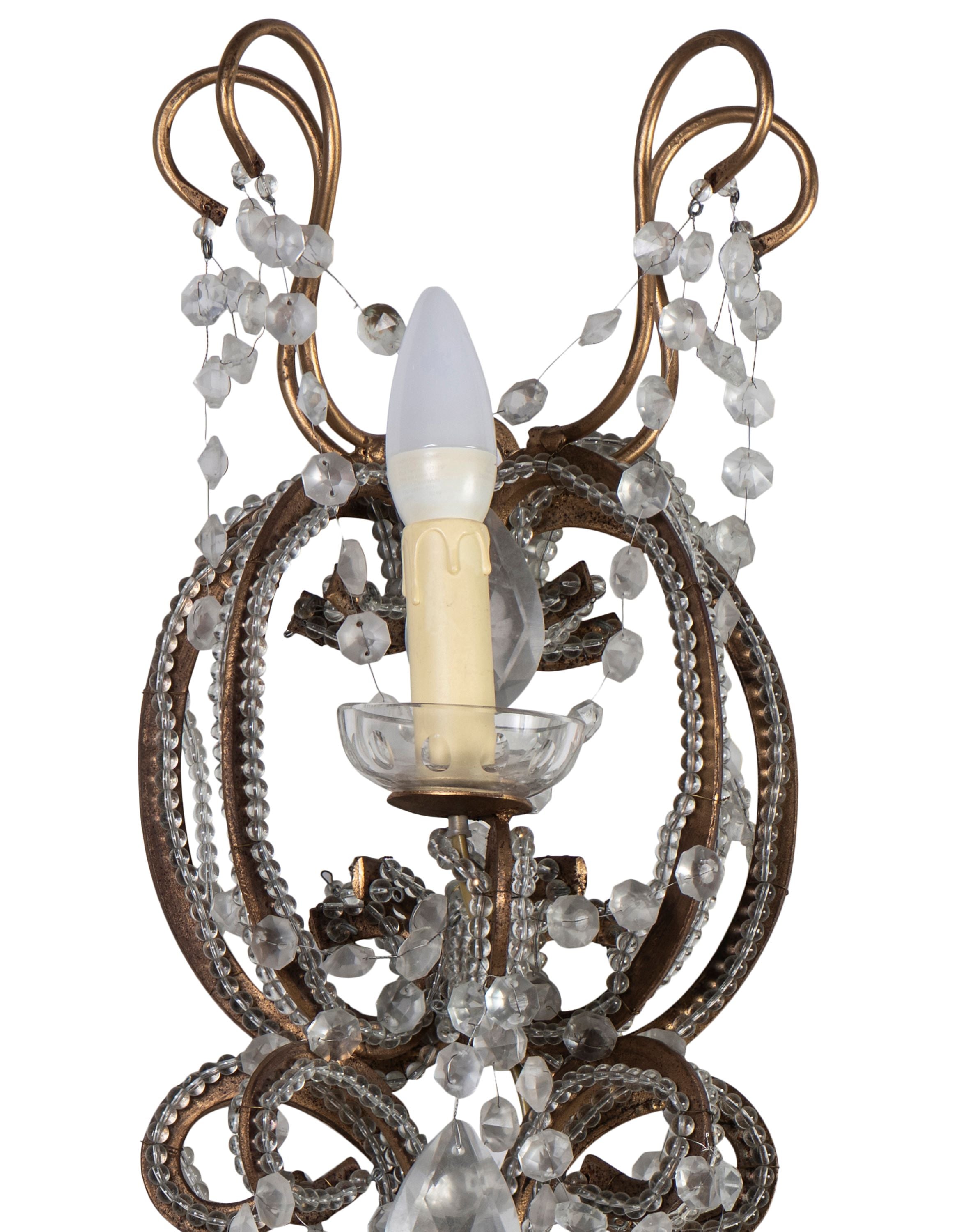 An Italian Beaded Wall Sconce, 19th Century