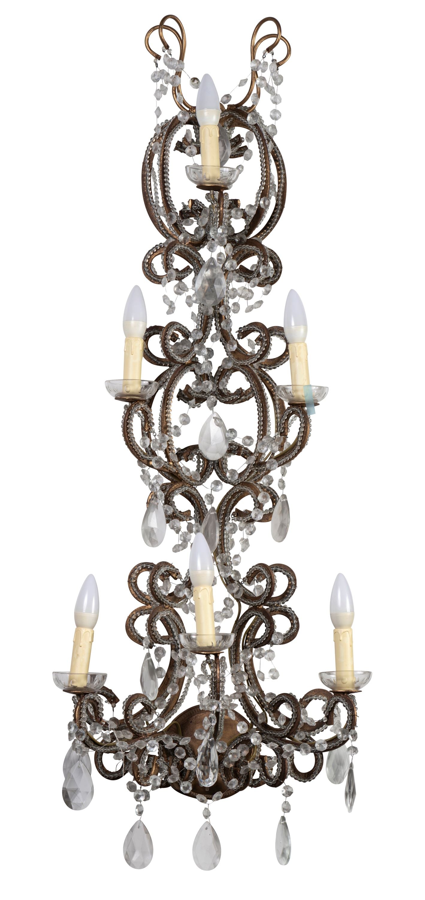 An Italian Beaded Wall Sconce, 19th Century