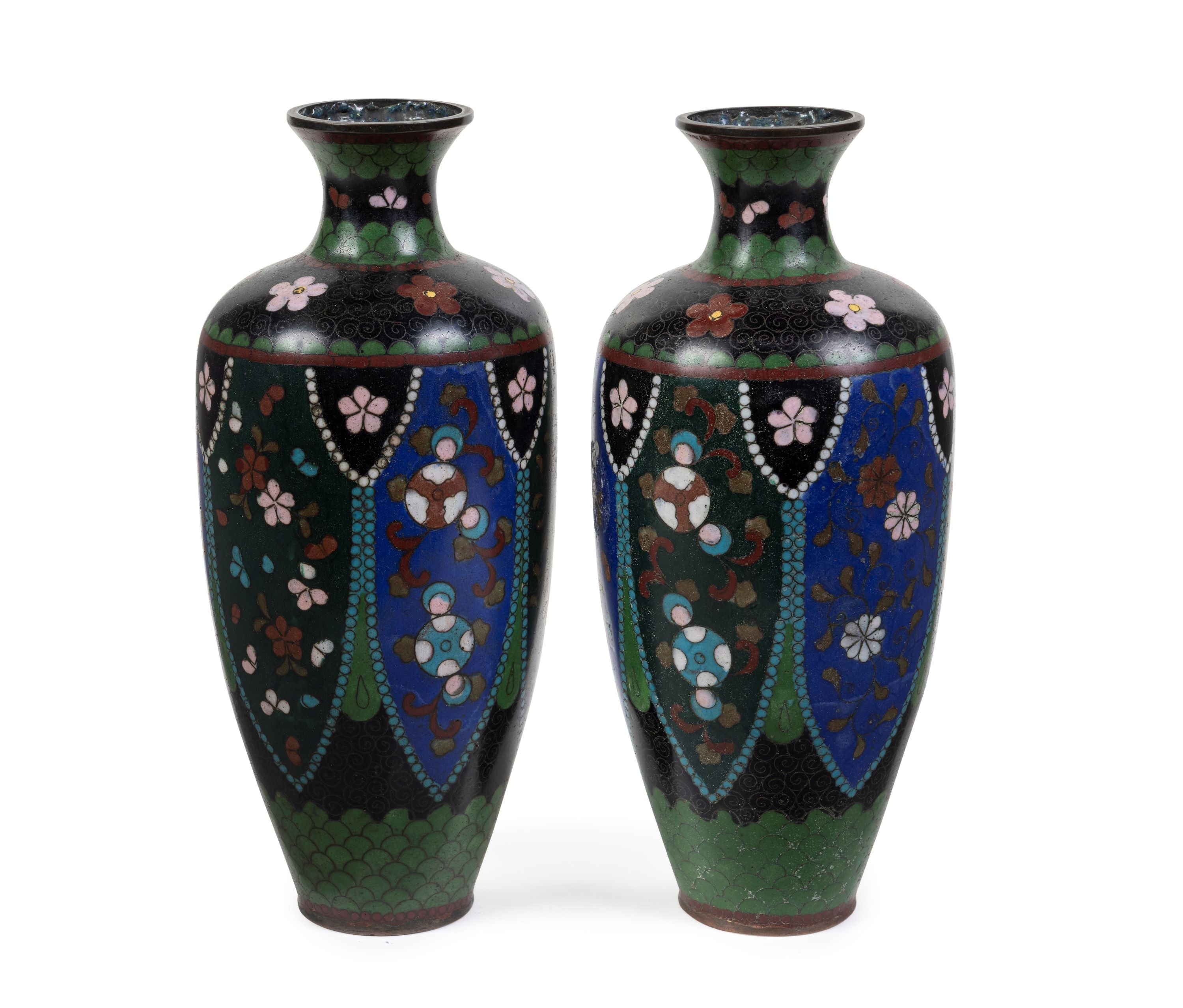 A Pair of Cloisonne Vases (GS. 448)