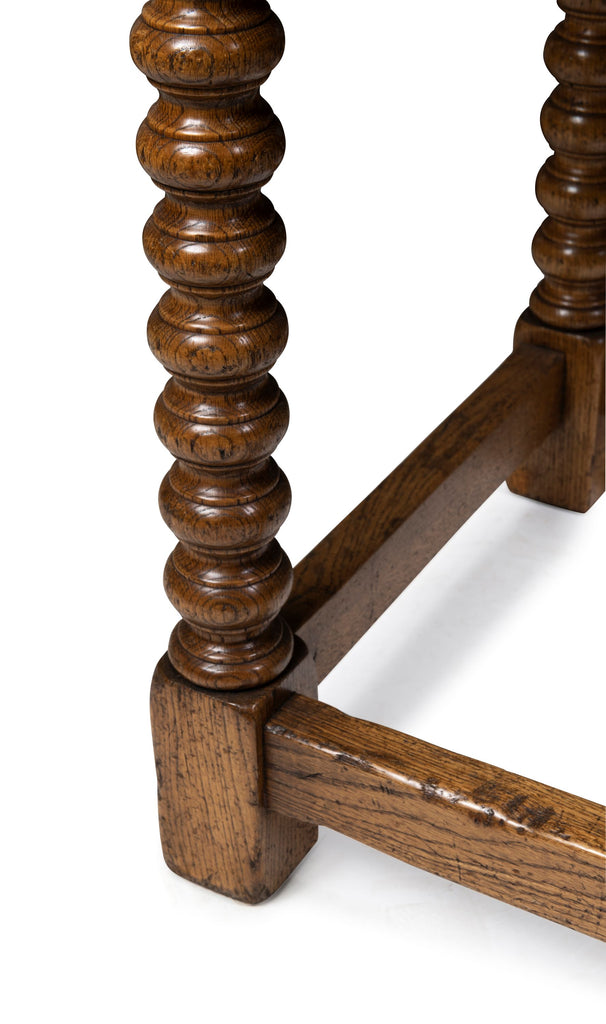 An Oak Bobbin Leg Bedside Tables in the Spanish Style