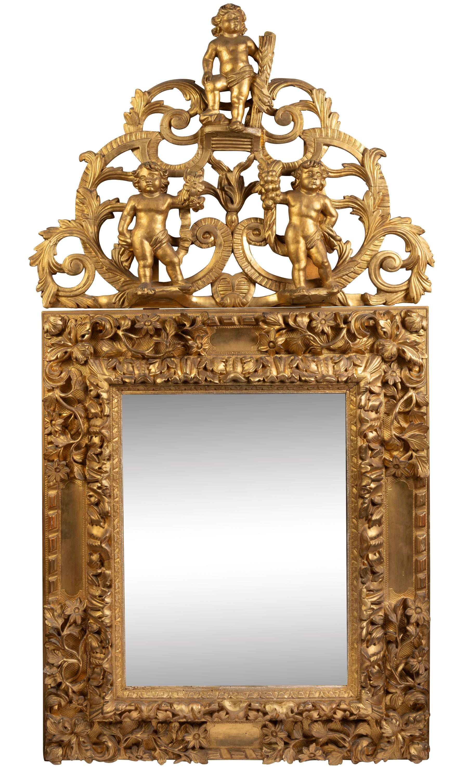 A Gilded Mirror with Three Cherubs (GS. 238)
