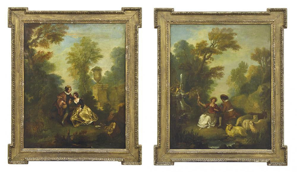 A Pair of 18th Century French School Paintings