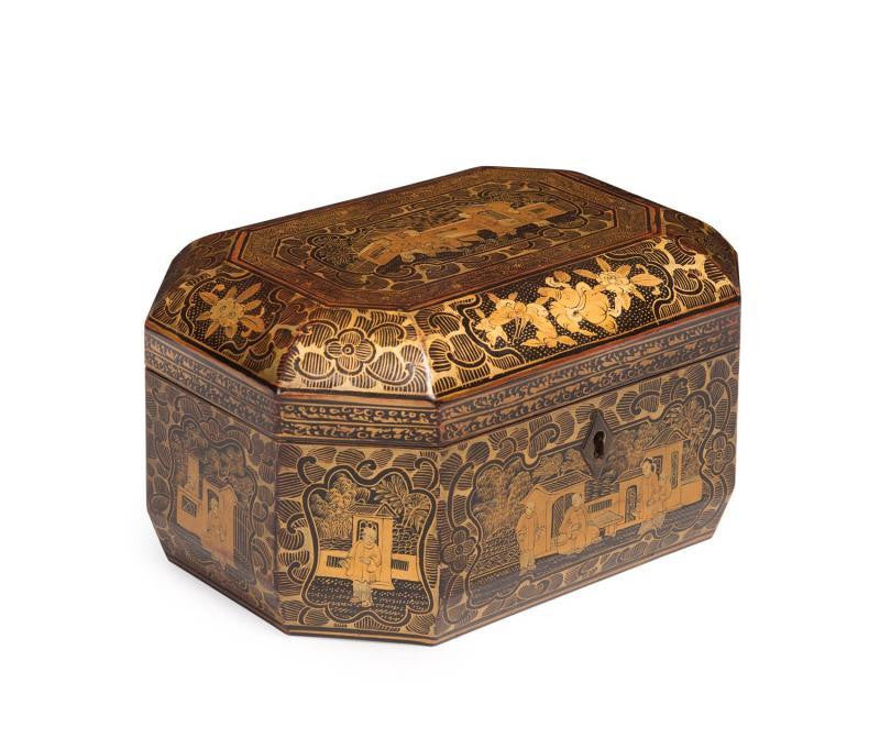 A 19th Century Chinese Lacquered Tea Caddy