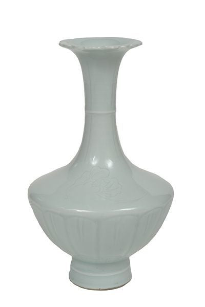 A Small Pale Celadon-Glazed Bottle Vase, Xuanhe Mark